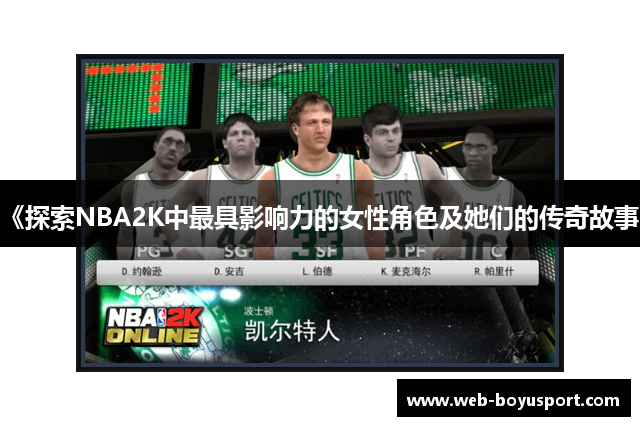 《探索NBA2K中最具影响力的女性角色及她们的传奇故事》